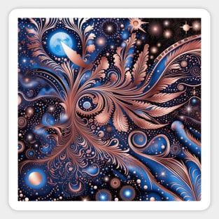 Other Worldly Designs- nebulas, stars, galaxies, planets with feathers Sticker